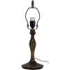 image:imageWERFACTORY Table Lamp Base Replacement Only Wide 6 Height 18 Inch Fit for 8 10 12 Inch Tiffany Style Stained Glass Lampshade Dark Bronze Finish Resin Push Switch On Cord