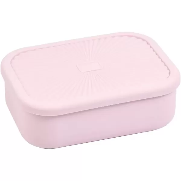 imageThree Little Tots  Bento Box Lunch Box Reusable Silicone Lunch Box Container LeakProof with 3 Compartments Honeydew GreenBallet Pink