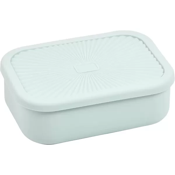 imageThree Little Tots  Bento Box Lunch Box Reusable Silicone Lunch Box Container LeakProof with 3 Compartments Honeydew GreenHoneydew Green