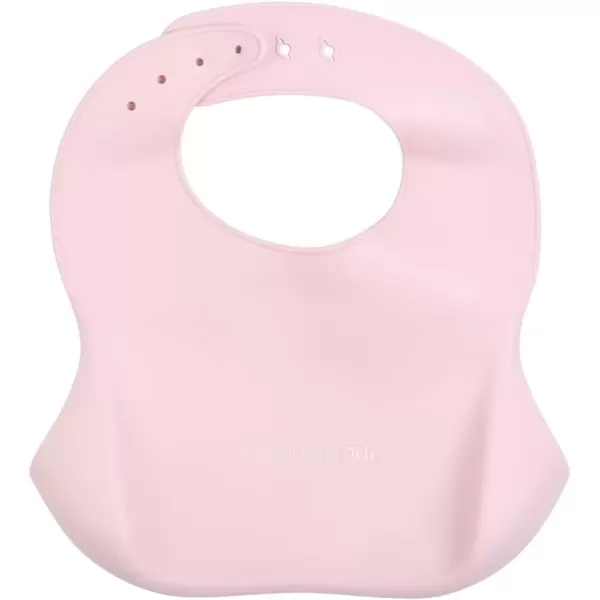 imageThree Little Tots Modern Silicone Baby Bib  Adjustable Fit Waterproof Catch Bibs Ballet Pink