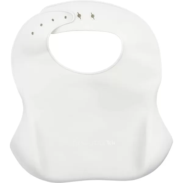 imageThree Little Tots Modern Silicone Baby Bib  Adjustable Fit Waterproof Catch Bibs Cloud