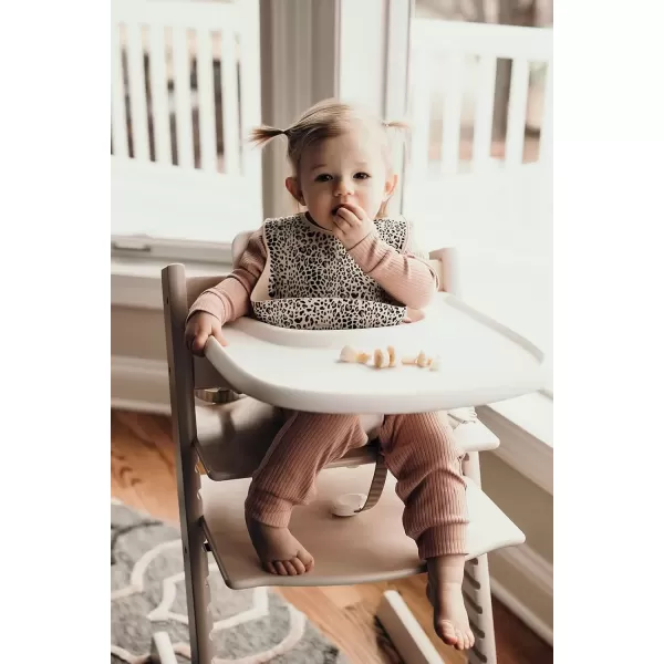 imageThree Little Tots Modern Silicone Baby Bib  Adjustable Fit Waterproof Catch Bibs Leopard