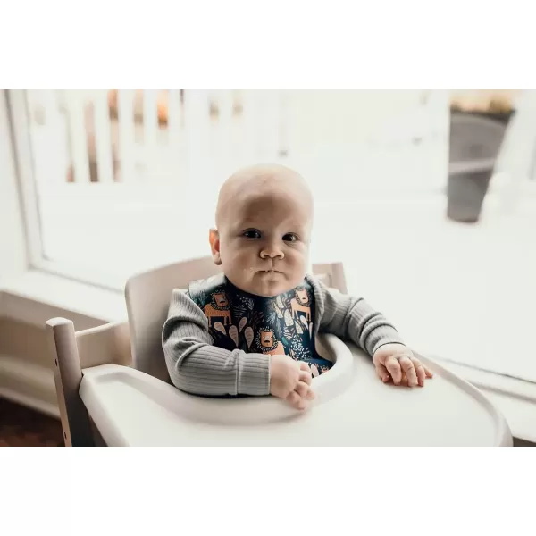 imageThree Little Tots Modern Silicone Baby Bib  Adjustable Fit Waterproof Catch Bibs Lion Print