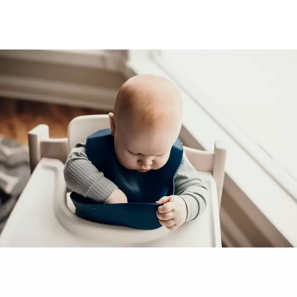 imageThree Little Tots Modern Silicone Baby Bib  Adjustable Fit Waterproof Catch Bibs Sailor
