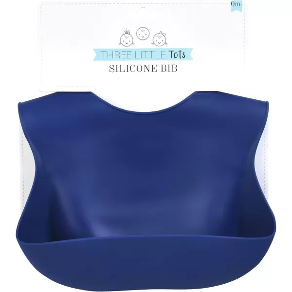 imageThree Little Tots Modern Silicone Baby Bib  Adjustable Fit Waterproof Catch Bibs Sailor