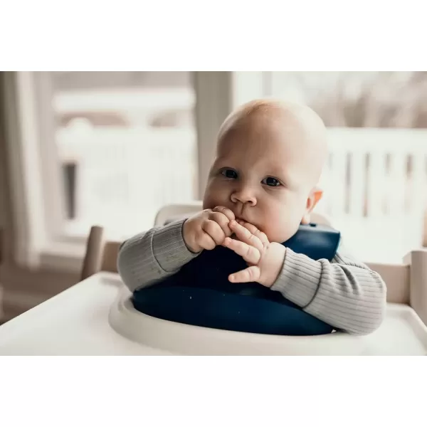 imageThree Little Tots Modern Silicone Baby Bib  Adjustable Fit Waterproof Catch Bibs Sailor