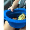 imageSilicone Collapsible Dog Travel Bowl or Kids Toddler Bowl For Eating onthego or at home  Dishwasher and Microwave Safe ampamp Non Toxic BlueBlue