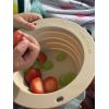imageSilicone Collapsible Dog Travel Bowl or Kids Toddler Bowl For Eating onthego or at home  Dishwasher and Microwave Safe ampamp Non Toxic BlueSugar Cookie