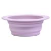 imageSilicone Collapsible Dog Travel Bowl or Kids Toddler Bowl For Eating onthego or at home  Dishwasher and Microwave Safe ampamp Non Toxic BlueLilac