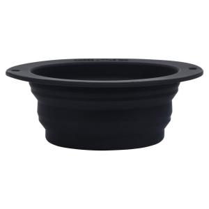 imageSilicone Collapsible Dog Travel Bowl or Kids Toddler Bowl For Eating onthego or at home  Dishwasher and Microwave Safe ampamp Non Toxic BlueBlack