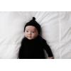 imageThree Little Tots  Knotted Newborn Hat Baby Beanie Hat Top Knot Stretchy Buttery SoftBlack