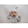 imageThree Little Tots  Knotted Newborn Hat Baby Beanie Hat Top Knot Stretchy Buttery SoftDot
