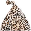 imageThree Little Tots  Knotted Newborn Hat Baby Beanie Hat Top Knot Stretchy Buttery SoftLeopard