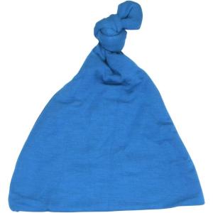 imageThree Little Tots  Knotted Newborn Hat Baby Beanie Hat Top Knot Stretchy Buttery SoftBlue