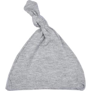 imageThree Little Tots  Knotted Newborn Hat Baby Beanie Hat Top Knot Stretchy Buttery SoftGray