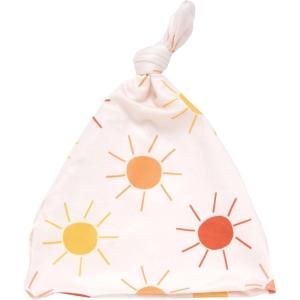 imageThree Little Tots  Knotted Newborn Hat Baby Beanie Hat Top Knot Stretchy Buttery SoftSunshine