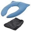 imageTHREE LITTLE TOTS  Modern and Safe Portable Potty Seat Dark Teal Folding Travel Potty Training Seat for Girls and Boys Fits Round and Oval Toilets On The go or at Home Includes Travel BagBlue