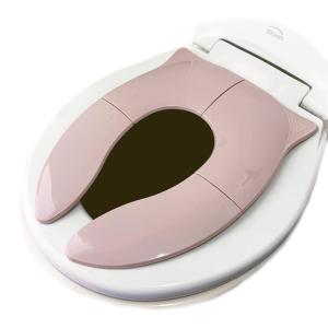 imageTHREE LITTLE TOTS  Modern and Safe Portable Potty Seat Dark Teal Folding Travel Potty Training Seat for Girls and Boys Fits Round and Oval Toilets On The go or at Home Includes Travel BagPink