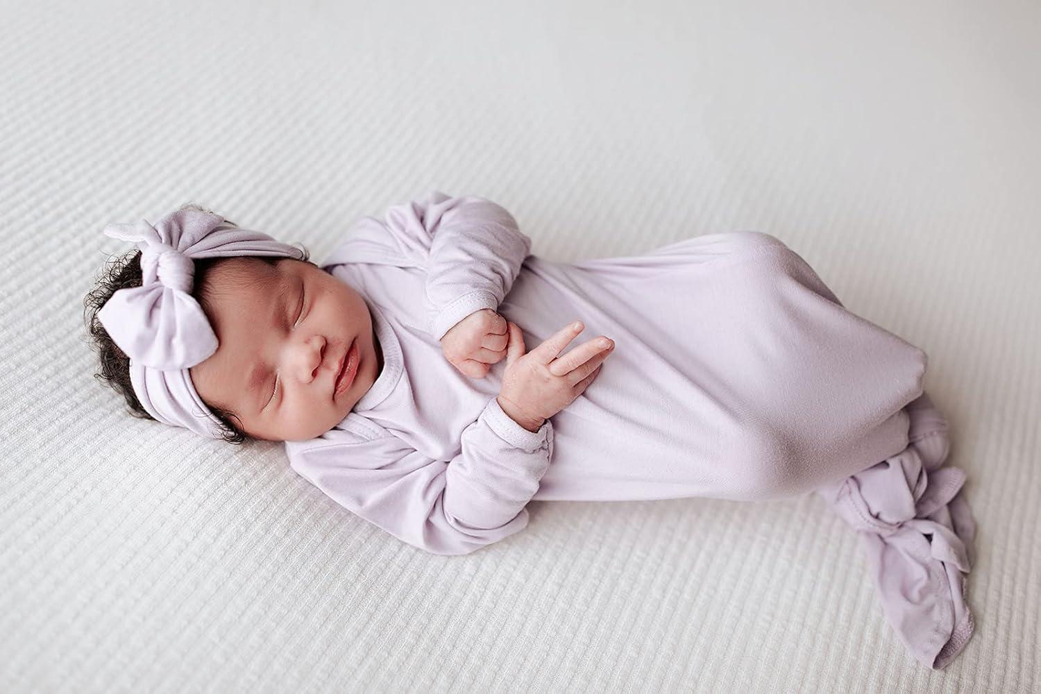 imageTags 4 Tots Newborn Baby Knotted Tie Gown  Preemie ampamp Newborn
