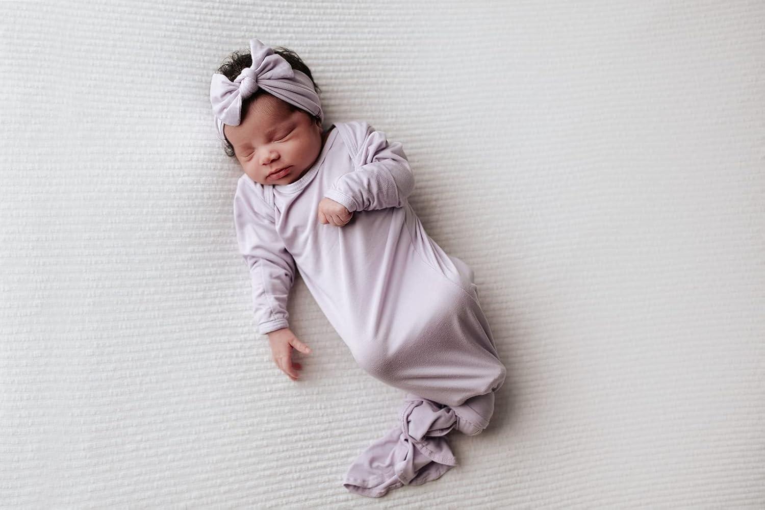imageTags 4 Tots Newborn Baby Knotted Tie Gown  Preemie ampamp Newborn