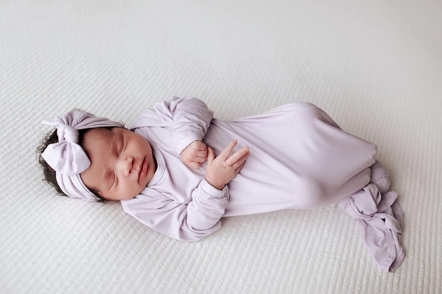 imageTags 4 Tots Newborn Baby Knotted Tie Gown  Preemie ampamp Newborn
