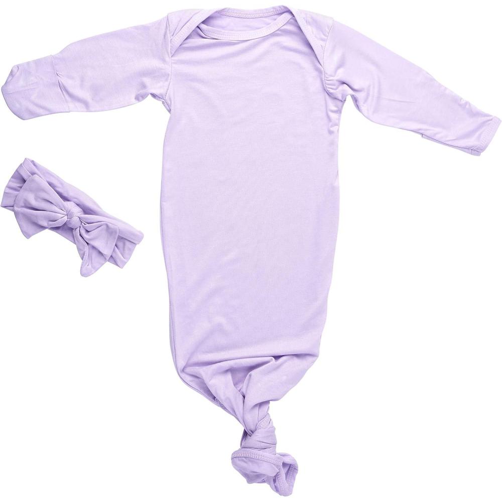 imageTags 4 Tots Newborn Baby Knotted Tie Gown  Preemie ampamp Newborn