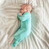 imageTHREE LITTLE TOTS  Preemie ampamp Newborn Baby Knotted Tie Gown Mint