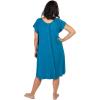imageThree Little Tots Mommy Labor and Delivery Gown  Stretchy Soft Maternity and Nursing NightgownBlue