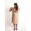 imageThree Little Tots Mommy Labor and Delivery Gown  Stretchy Soft Maternity and Nursing NightgownGroovy
