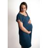 imageThree Little Tots Mommy Labor and Delivery Gown  Stretchy Soft Maternity and Nursing NightgownNavy