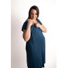 imageThree Little Tots Mommy Labor and Delivery Gown  Stretchy Soft Maternity and Nursing NightgownNavy