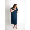 imageThree Little Tots Mommy Labor and Delivery Gown  Stretchy Soft Maternity and Nursing NightgownNavy