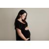 imageThree Little Tots Mommy Labor and Delivery Gown  Stretchy Soft Maternity and Nursing NightgownRibbed Black