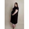 imageThree Little Tots Mommy Labor and Delivery Gown  Stretchy Soft Maternity and Nursing NightgownRibbed Black