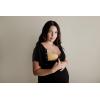 imageThree Little Tots Mommy Labor and Delivery Gown  Stretchy Soft Maternity and Nursing NightgownRibbed Black