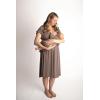 imageThree Little Tots Mommy Labor and Delivery Gown  Stretchy Soft Maternity and Nursing NightgownRibbed Cocoa Brown