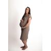 imageThree Little Tots Mommy Labor and Delivery Gown  Stretchy Soft Maternity and Nursing NightgownRibbed Cocoa Brown