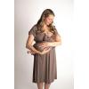 imageThree Little Tots Mommy Labor and Delivery Gown  Stretchy Soft Maternity and Nursing NightgownRibbed Cocoa Brown