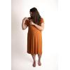 imageThree Little Tots Mommy Labor and Delivery Gown  Stretchy Soft Maternity and Nursing NightgownSaddle