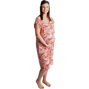 imageThree Little Tots Mommy Labor and Delivery Gown  Stretchy Soft Maternity and Nursing NightgownWild Child