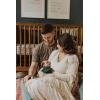 imageNewborn Baby Knotted Tie Gown  InfantForest Green With Hat