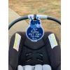 imageTHREE LITTLE TOTS  Animal Theme No Touching Baby Car Seat Sign or Stroller Tag  CPSIA Safety Tested LionBlue Llama