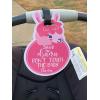 imageTHREE LITTLE TOTS  Animal Theme No Touching Baby Car Seat Sign or Stroller Tag  CPSIA Safety Tested LionPink Llama
