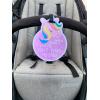 imageTHREE LITTLE TOTS  Animal Theme No Touching Baby Car Seat Sign or Stroller Tag  CPSIA Safety Tested LionUnicorn
