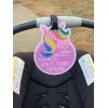 imageTHREE LITTLE TOTS  Animal Theme No Touching Baby Car Seat Sign or Stroller Tag  CPSIA Safety Tested LionUnicorn
