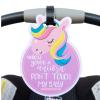 imageTHREE LITTLE TOTS  Animal Theme No Touching Baby Car Seat Sign or Stroller Tag  CPSIA Safety Tested LionUnicorn