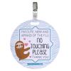 imageTHREE LITTLE TOTS  Sloth Stop No Touching Baby Car Seat Sign or Stroller Flu Tag  CPSIA Safety Tested