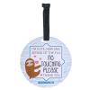imageTHREE LITTLE TOTS  Sloth Stop No Touching Baby Car Seat Sign or Stroller Flu Tag  CPSIA Safety Tested