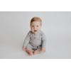 imageThree Little Tots  Baby Girl Boy Romper Ribbed Bodysuit Solid Plain One Piece Jumpsuits One Piece Baby Clothes Outfits FallGray