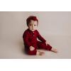 imageThree Little Tots  Baby Girl Boy Romper Ribbed Bodysuit Solid Plain One Piece Jumpsuits One Piece Baby Clothes Outfits FallRuby Red